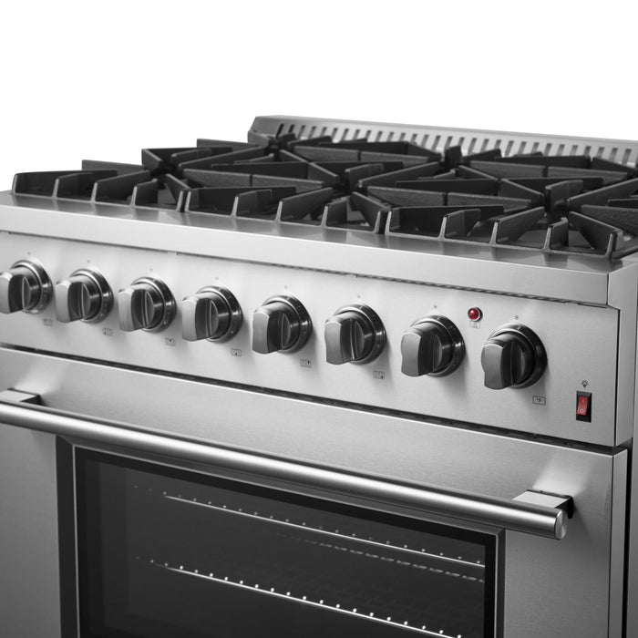 Forno Marco 36" Dual Fuel Range with 6 Sealed Burners in Stainless Steel (FFSGS6197-36)