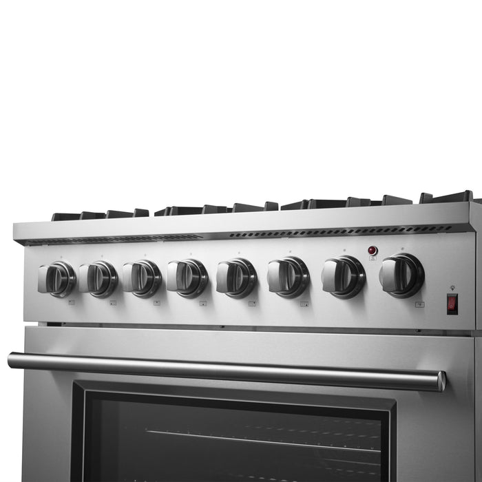Forno Marco 36" Dual Fuel Range with 6 Sealed Burners in Stainless Steel (FFSGS6197-36)