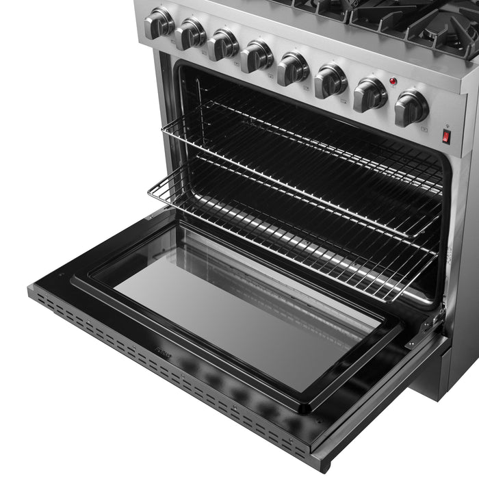 Forno Marco 36" Dual Fuel Range with 6 Sealed Burners in Stainless Steel (FFSGS6197-36)