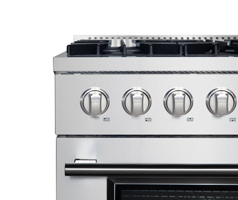Forno Marco 36" Dual Fuel Range with 6 Sealed Burners in Stainless Steel (FFSGS6197-36)