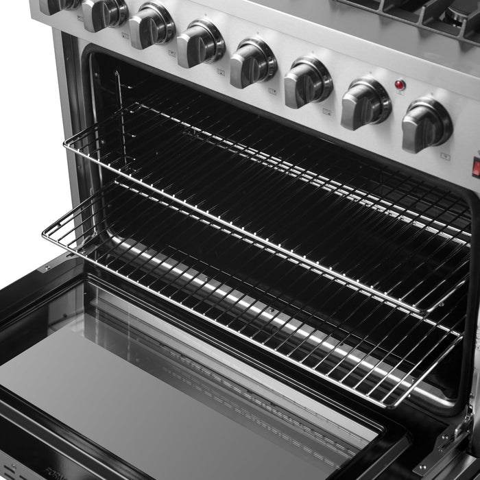Forno Marco 36" Dual Fuel Range with 6 Sealed Burners in Stainless Steel (FFSGS6197-36)