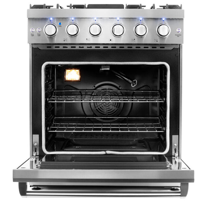 Cosmo 30" 4.5 cu. ft. Slide-In Freestanding Gas Range with 5 Sealed Burner and Convection Oven in Stainless Steel (COS-EPGR304)