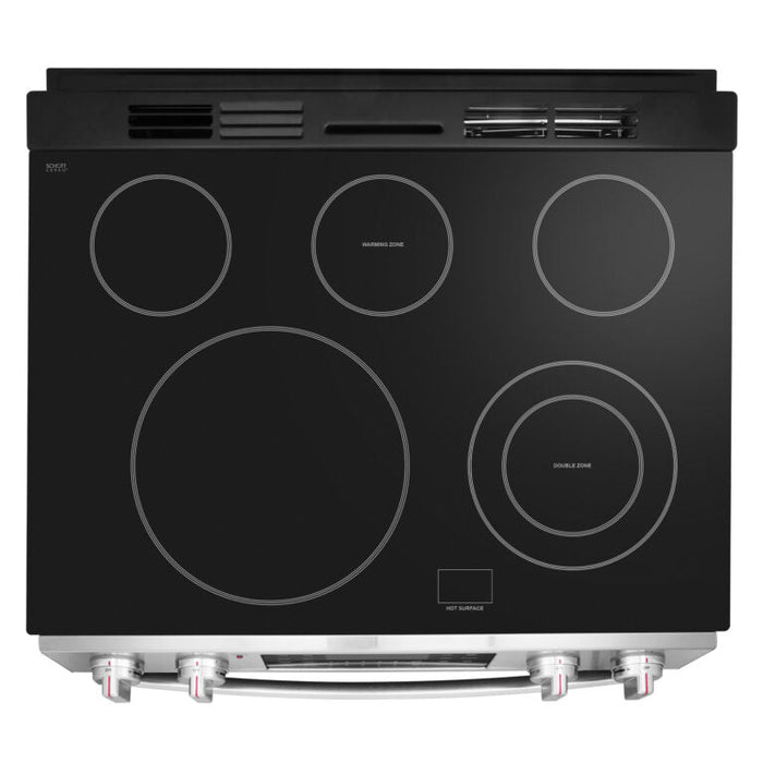 Cosmo Commercial 30" 6.3 cu. ft. Electric Range with 5 Burner Glass Cooktop and Self Clean Air Fry Oven in Stainless Steel (COS-ERC305WKTD)