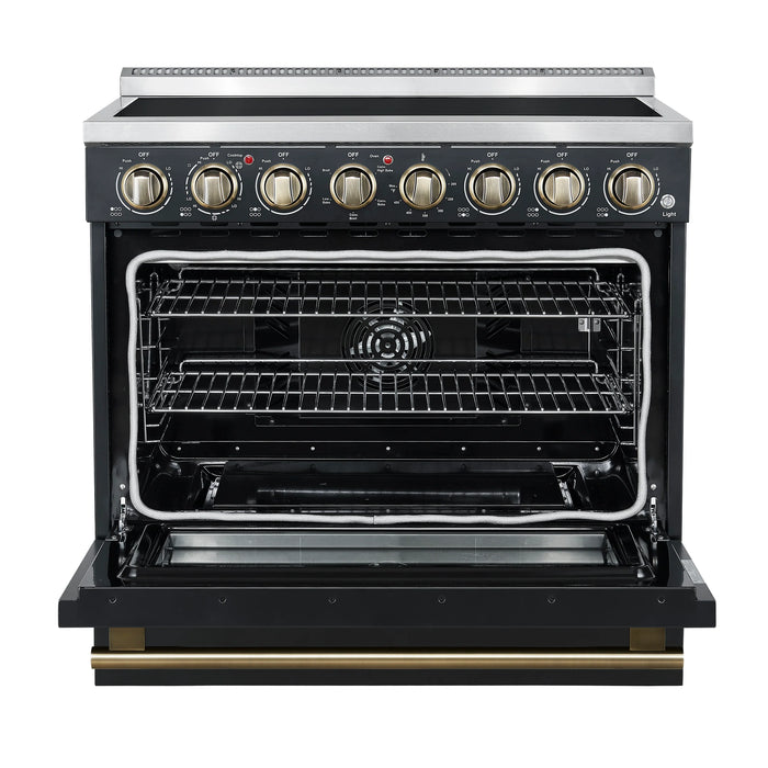 Forno Paolo 36" 5.44 cu. ft. Freestanding Electric Range with True Convection Oven - Stainless Steel, Black, White (FFSEL6011-36)