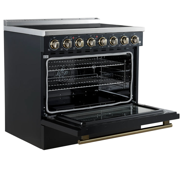 Forno Paolo 36" 5.44 cu. ft. Freestanding Electric Range with True Convection Oven - Stainless Steel, Black, White (FFSEL6011-36)