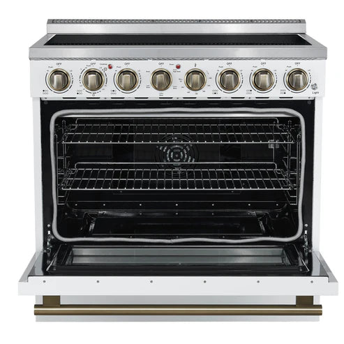 Forno Paolo 36" 5.44 cu. ft. Freestanding Electric Range with True Convection Oven - Stainless Steel, Black, White (FFSEL6011-36)