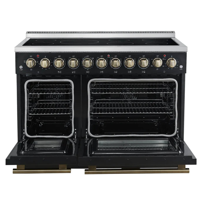 Forno Paolo 48" 6.7 cu. ft. Freestanding Electric Range with True Convection Oven in Stainless Steel (FFSEL6011-48)