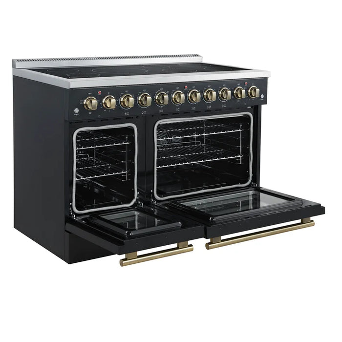 Forno Paolo 48" 6.7 cu. ft. Freestanding Electric Range with True Convection Oven in Stainless Steel (FFSEL6011-48)