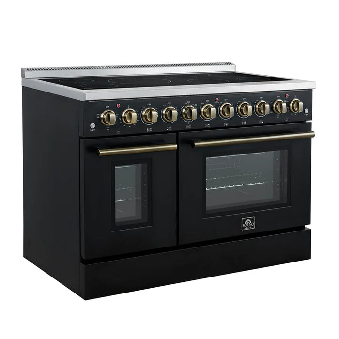 Forno Paolo 48" 6.7 cu. ft. Freestanding Electric Range with True Convection Oven in Stainless Steel (FFSEL6011-48)