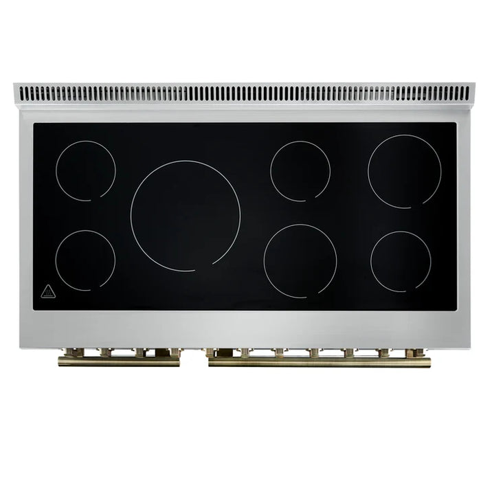 Forno Paolo 48" 6.7 cu. ft. Freestanding Electric Range with True Convection Oven in Stainless Steel (FFSEL6011-48)