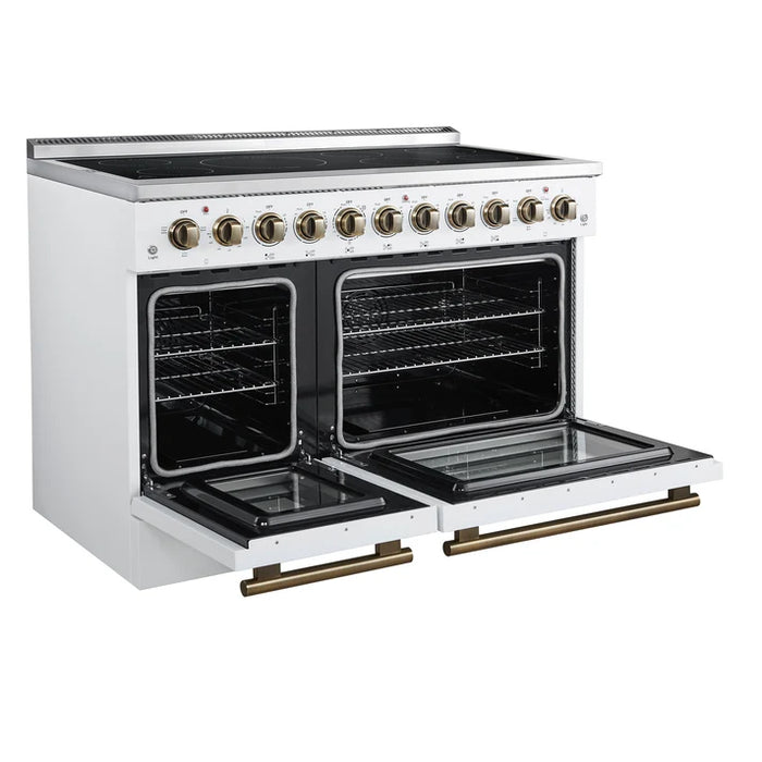 Forno Paolo 48" 6.7 cu. ft. Freestanding Electric Range with True Convection Oven in Stainless Steel (FFSEL6011-48)