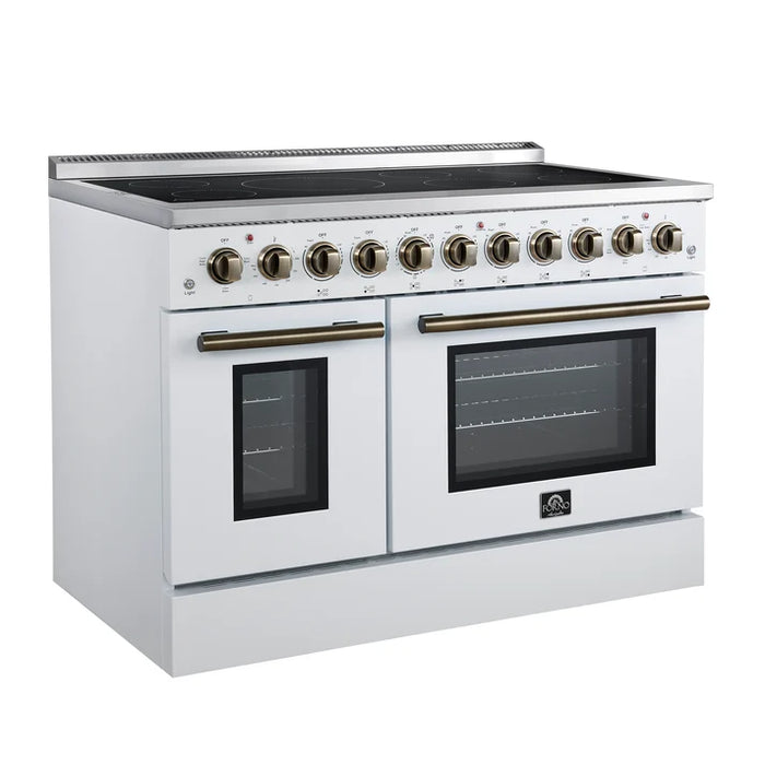 Forno Paolo 48" 6.7 cu. ft. Freestanding Electric Range with True Convection Oven in Stainless Steel (FFSEL6011-48)