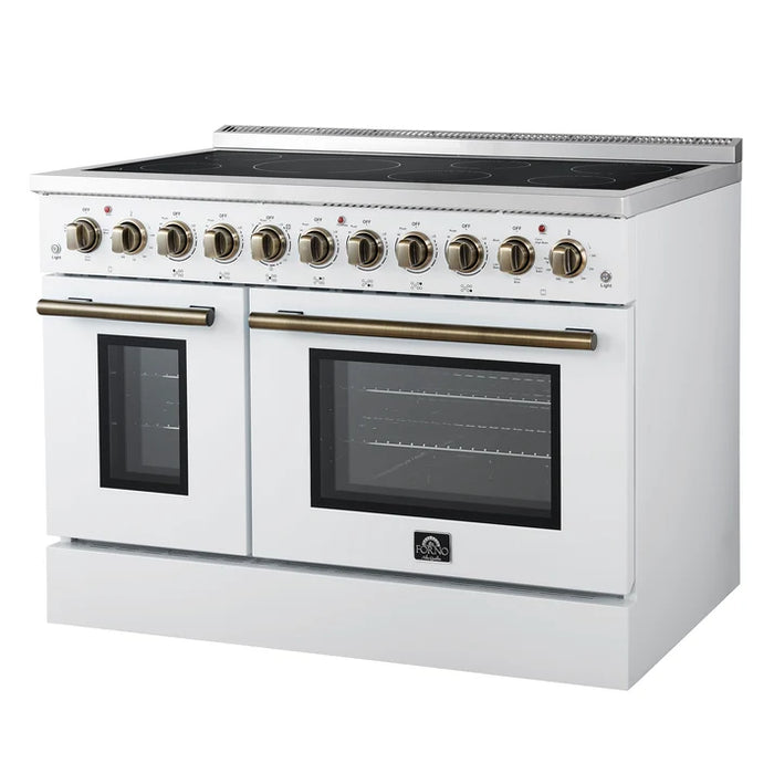 Forno Paolo 48" 6.7 cu. ft. Freestanding Electric Range with True Convection Oven in Stainless Steel (FFSEL6011-48)