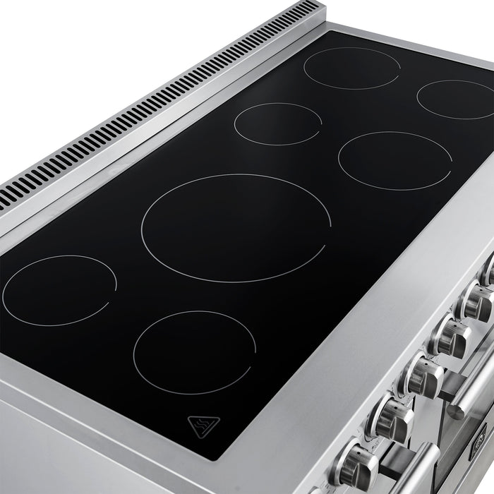 Forno Paolo 48" 6.7 cu. ft. Freestanding Electric Range with True Convection Oven in Stainless Steel (FFSEL6011-48)