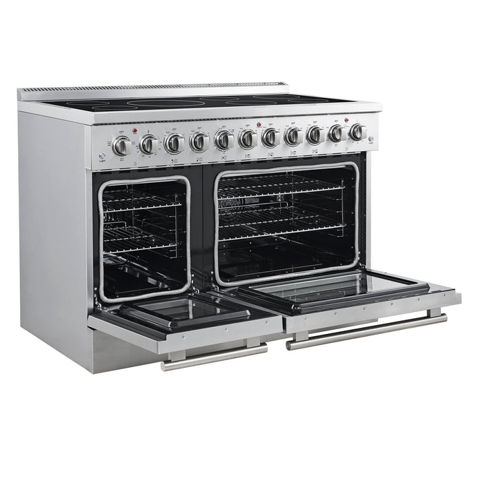 Forno Paolo 48" 6.7 cu. ft. Freestanding Electric Range with True Convection Oven in Stainless Steel (FFSEL6011-48)