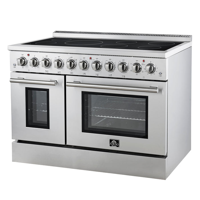 Forno Paolo 48" 6.7 cu. ft. Freestanding Electric Range with True Convection Oven in Stainless Steel (FFSEL6011-48)