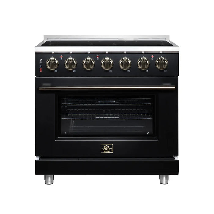 Forno Massimo 36" 5.36 cu. ft. Freestanding Electric Range, 5 Radiant Elements, Convection Oven, Air Fryer  | Stainless Steel, Black, White ( FFSEL6020-36)