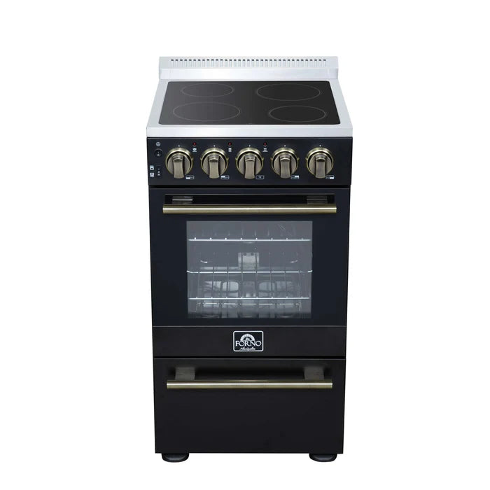 Forno Pallerno 20" 2.05 cu.ft. Freestanding Electric Range with 4 Elements – Stainless Steel, Black, or White (FFSEL6052-20)