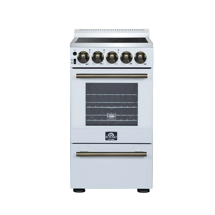 Forno Pallerno 20" 2.05 cu.ft. Freestanding Electric Range with 4 Elements – Stainless Steel, Black, or White (FFSEL6052-20)