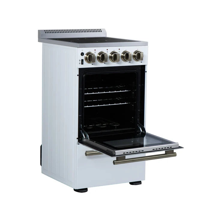 Forno Pallerno 20" 2.05 cu.ft. Freestanding Electric Range with 4 Elements – Stainless Steel, Black, or White (FFSEL6052-20)