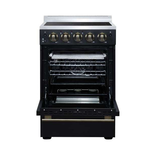 Forno Loiano 24" 2.3 cu. ft. Freestanding Electric Range with Storage Drawer - Stainless Steel, Black, or White (FFSEL6069-24)