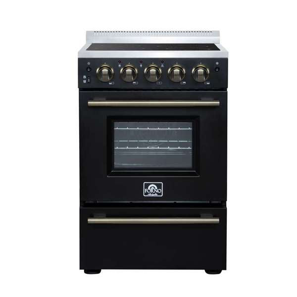 Forno Loiano 24" 2.3 cu. ft. Freestanding Electric Range with Storage Drawer - Stainless Steel, Black, or White (FFSEL6069-24)
