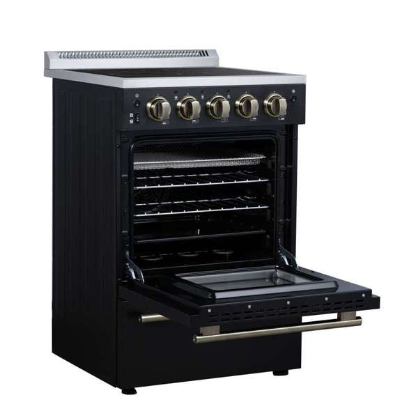 Forno Loiano 24" 2.3 cu. ft. Freestanding Electric Range with Storage Drawer - Stainless Steel, Black, or White (FFSEL6069-24)