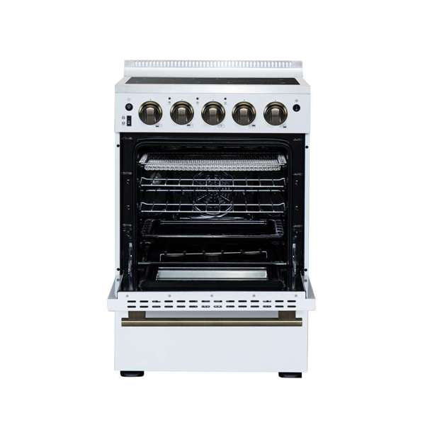 Forno Loiano 24" 2.3 cu. ft. Freestanding Electric Range with Storage Drawer - Stainless Steel, Black, or White (FFSEL6069-24)