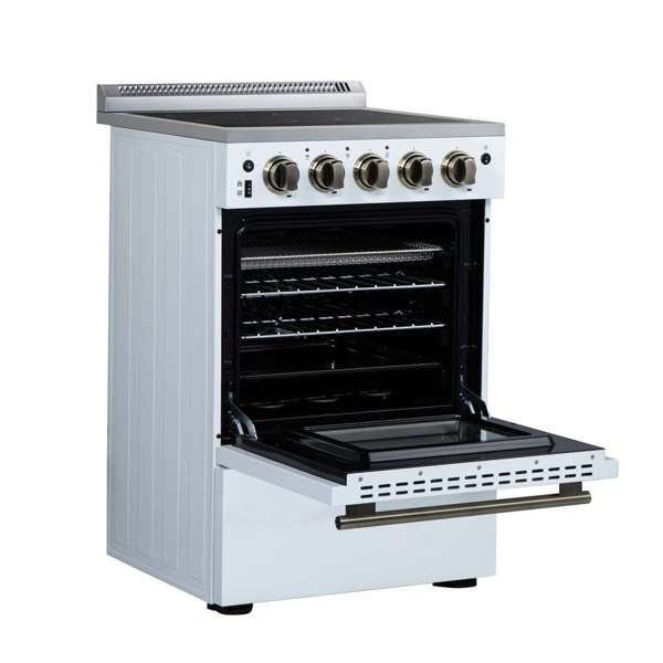 Forno Loiano 24" 2.3 cu. ft. Freestanding Electric Range with Storage Drawer - Stainless Steel, Black, or White (FFSEL6069-24)