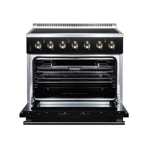 Forno 36" Inch 5.36 cu. ft. Freestanding  Electric Range, 5 Radiant Elements, Convection Oven, Air Fryer | Stainless Steel, Black, White (FFSEL6083-36)