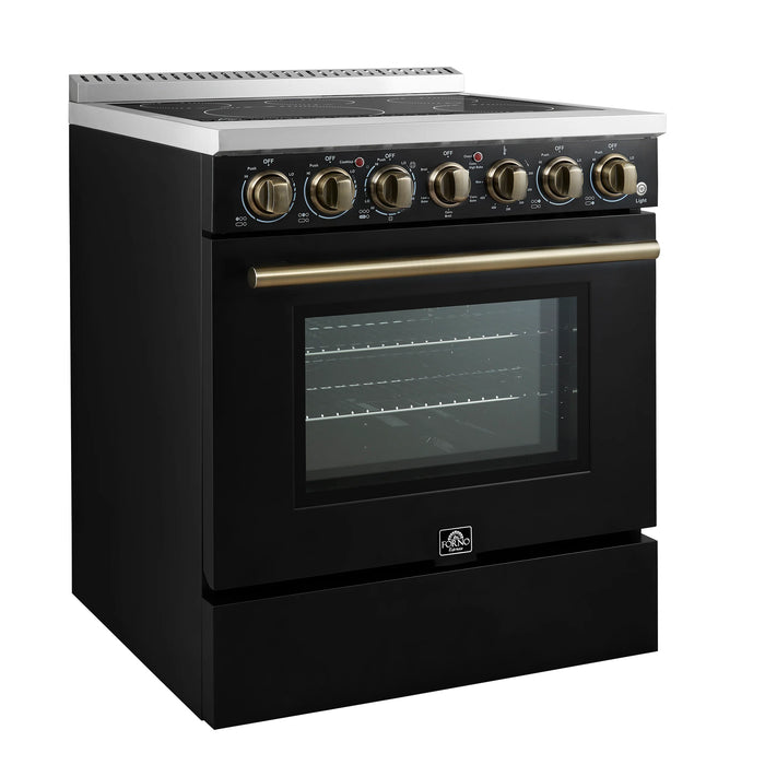 Forno Paolo Espresso 30" 4.38 cu. ft. Freestanding Electric Range | Stainless Steel, White, Black (FFSEL6011-30)