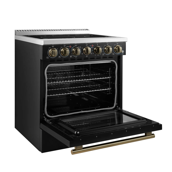 Forno Paolo Espresso 30" 4.38 cu. ft. Freestanding Electric Range | Stainless Steel, White, Black (FFSEL6011-30)