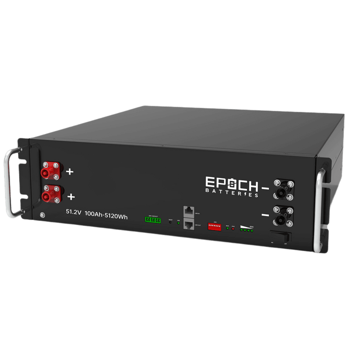 Epoch Batteries | 48V 100Ah 5.12kWh - Self-Heating Server Rack Lithium Battery