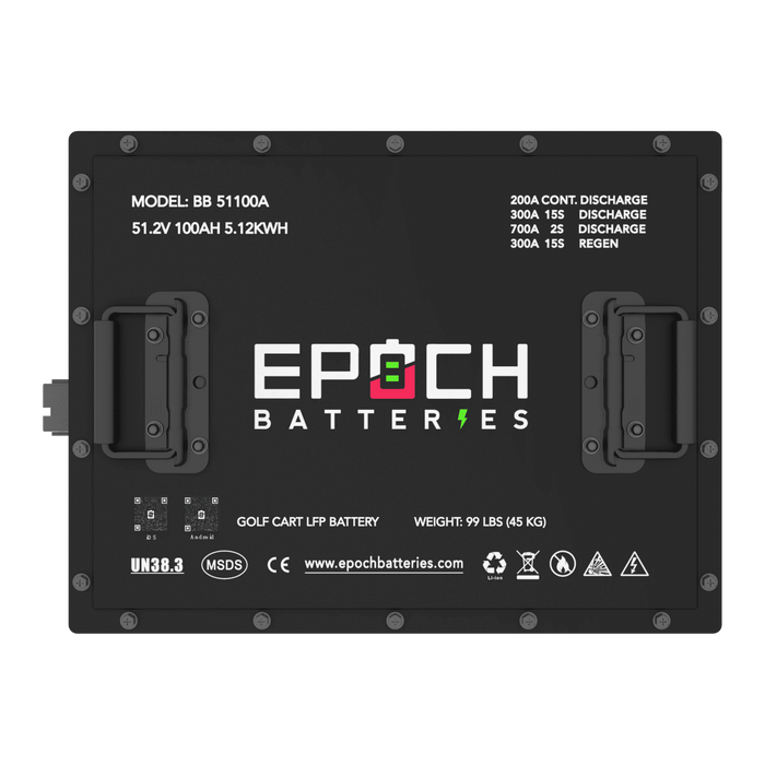 Epoch Batteries | 48V 100Ah Lithium (LiFePO4) Golf Cart Battery - Complete Kit