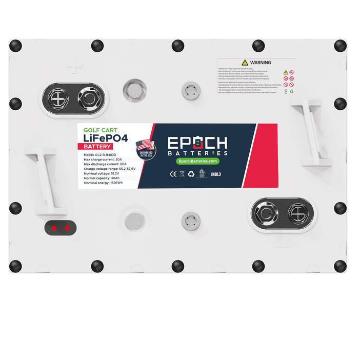 Epoch Batteries | 48V 120Ah GC2 - Golf Cart LiFePO4 Lithium Battery - Complete Kit