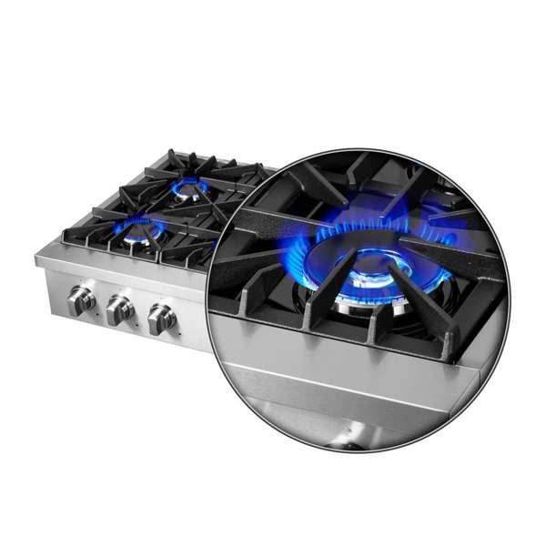 Forno Cossato Alta Qualita 36" Gas Rangetop with 6 Sealed Burners in Stainless Steel (FCTGS5737-36)