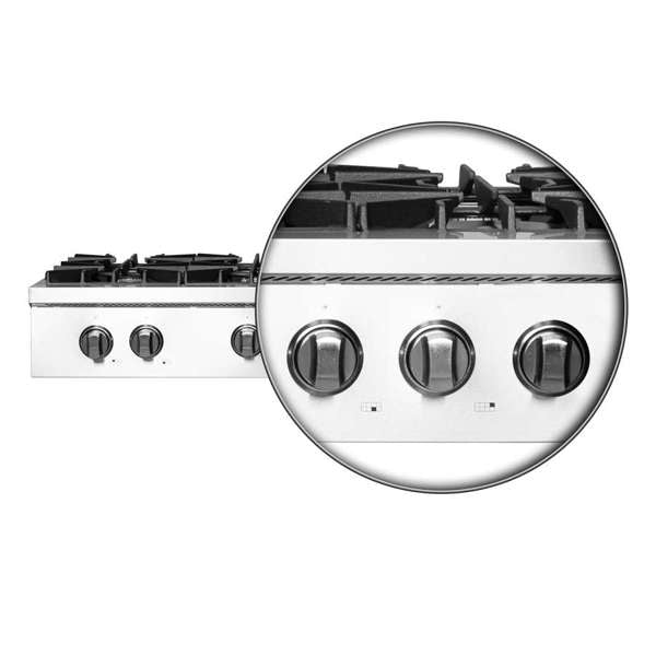 Forno Cossato Alta Qualita 48" Gas Rangetop with 8 Sealed Burners in Stainless Steel (FCTGS5737-48)
