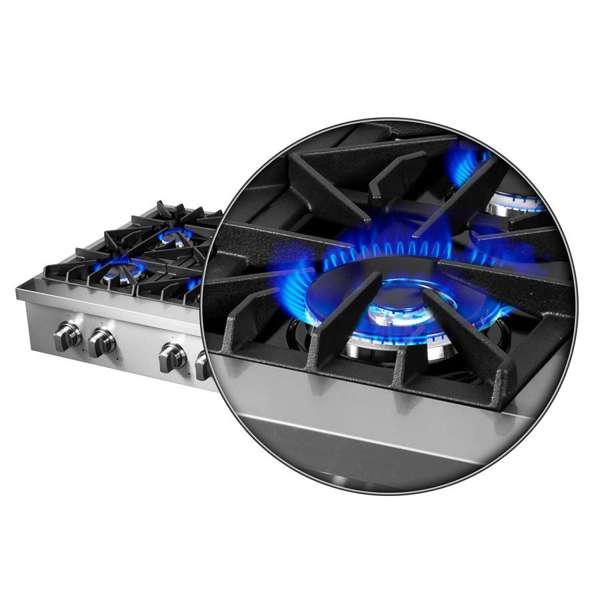 Forno Cossato Alta Qualita 48" Gas Rangetop with 8 Sealed Burners in Stainless Steel (FCTGS5737-48)