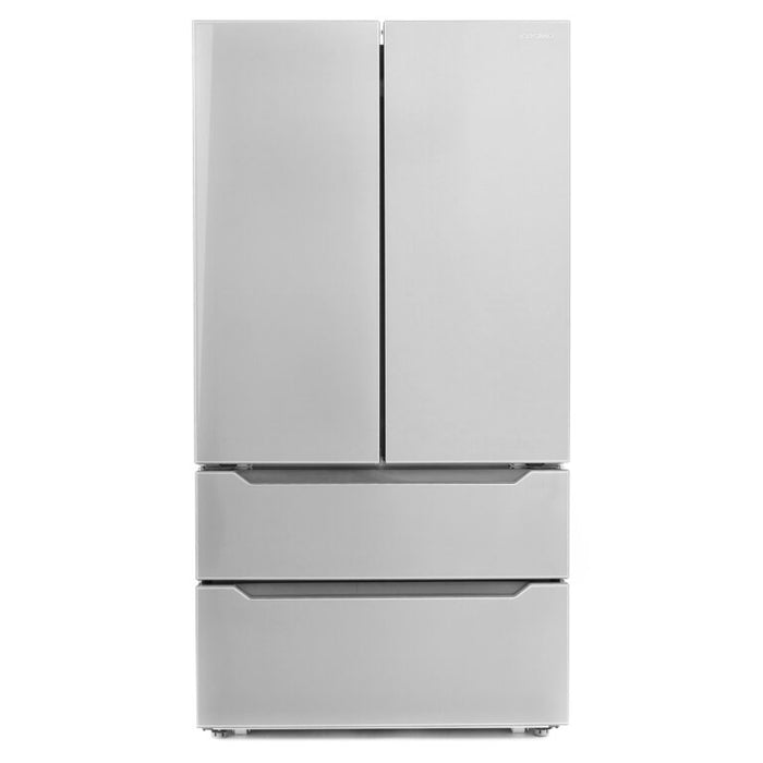 Cosmo 35" 22.5 cu. ft. 4-Door French Door Refrigerator with Recessed Handle in Stainless Steel (COS-FDR225RHSS)