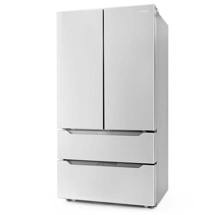 Cosmo 35" 22.5 cu. ft. 4-Door French Door Refrigerator with Recessed Handle in Stainless Steel (COS-FDR225RHSS)