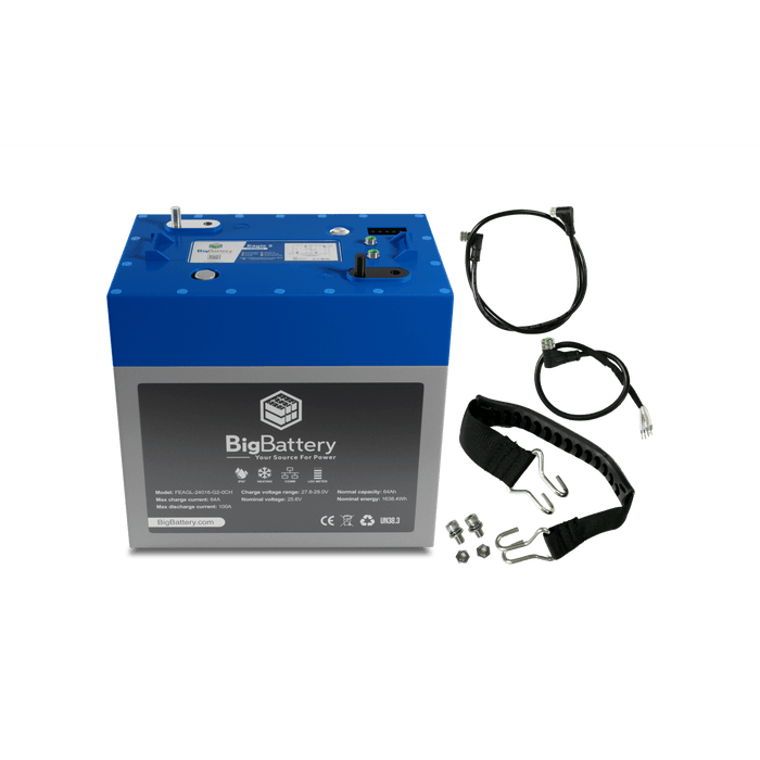 Big Battery 24V EAGLE 2 With Heater - LiFePO4 - 64Ah - 1.63kWh Battery