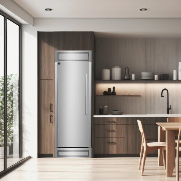 Forno Maderno 28" 13.6 cu. ft. Left/Right Swing Convertible Refrigerator/ Freezer with Modern Trim Kit (FFFFD1722-32LS / FFFFD1722-32RS)