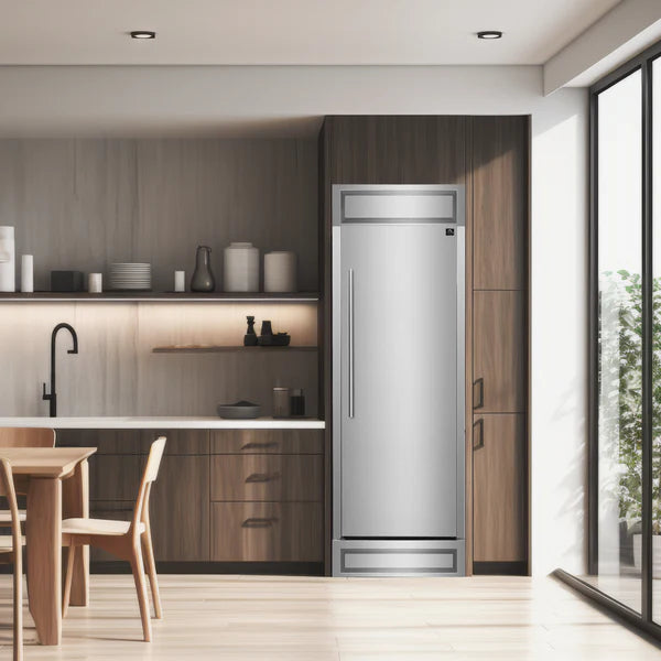 Forno Maderno 28" 13.6 cu. ft. Left/Right Swing Convertible Refrigerator/ Freezer with Modern Trim Kit (FFFFD1722-32LS / FFFFD1722-32RS)
