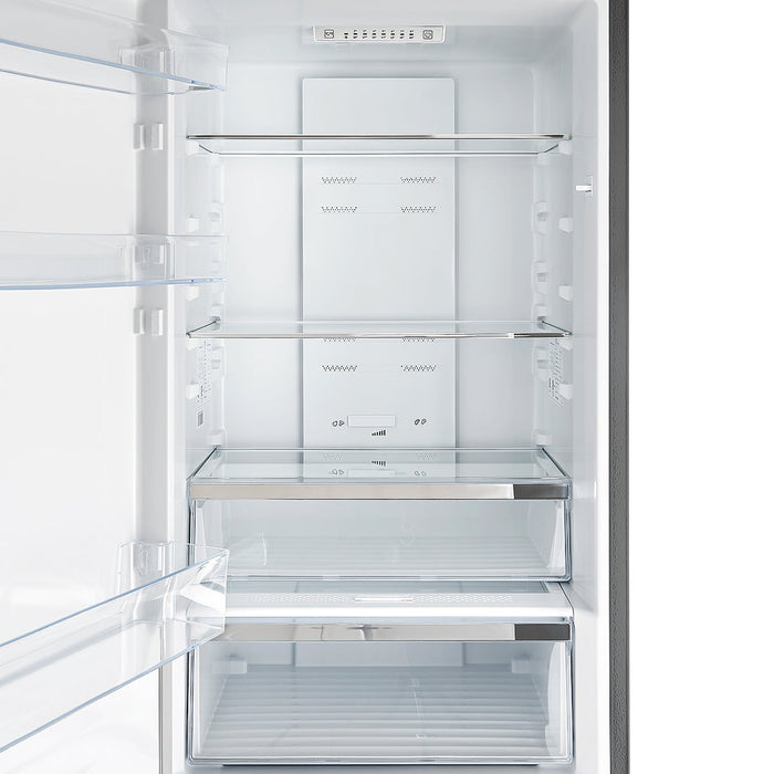 Forno Guardia 23.4" 10.8 cu ft. Left Swing Refrigerator with Bottom Freezer in Stainless Steel (FFFFD1778-24LS)