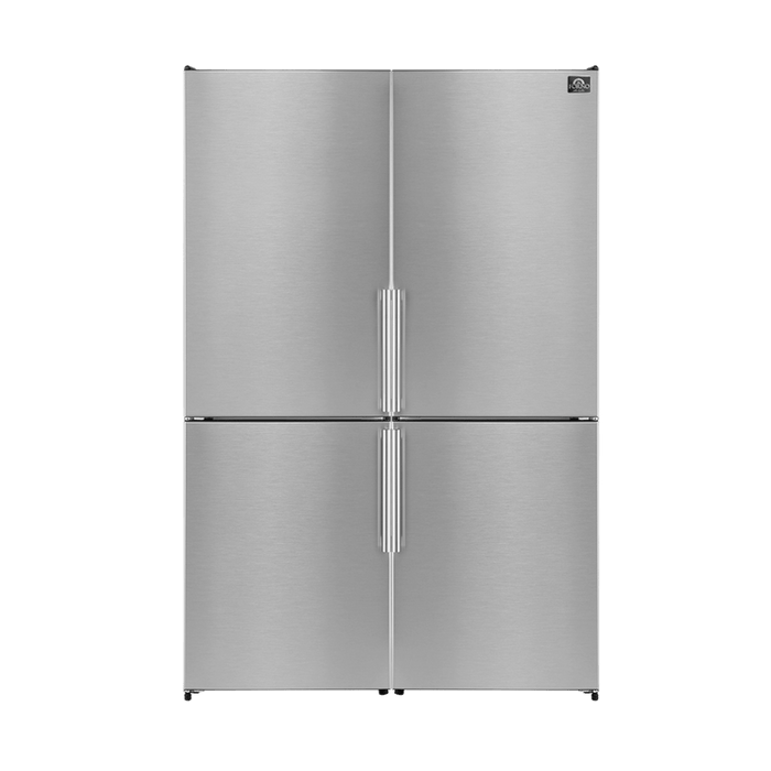 Forno Guardia 46.8-inch Bottom Mount 21.6 cu. ft. Refrigerator in Stainless Steel, FFFFD1778-48