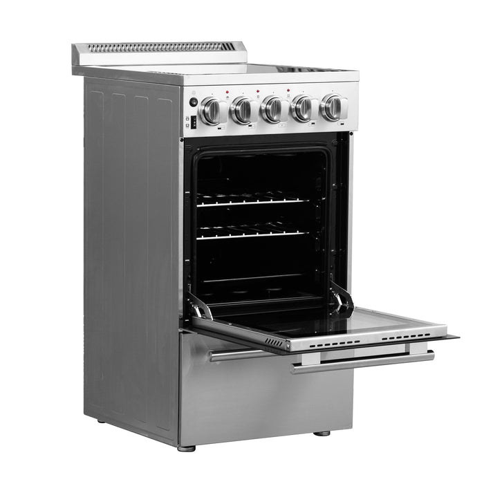 Forno Pallerno 20" 2.05 cu.ft. Freestanding Electric Range with 4 Elements in Stainless Steel (FFSEL6052-20)