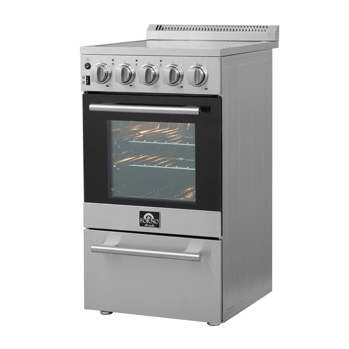Forno Pallerno 20" 2.05 cu.ft. Freestanding Electric Range with 4 Elements in Stainless Steel (FFSEL6052-20)