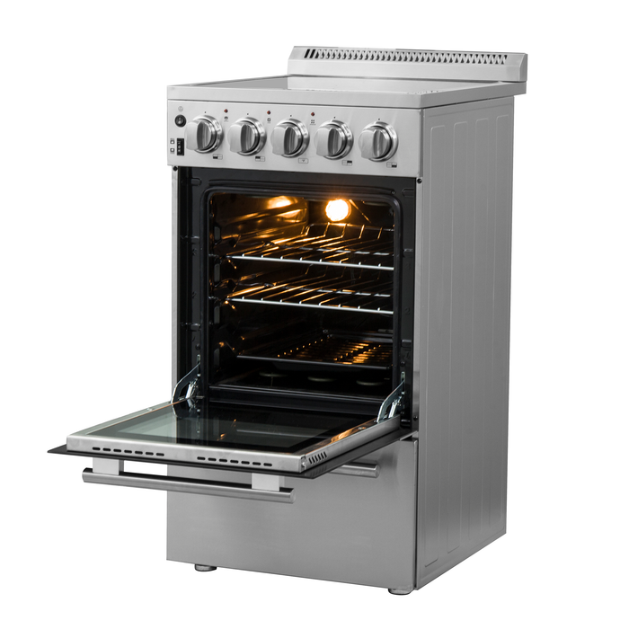 Forno Pallerno 20" 2.05 cu.ft. Freestanding Electric Range with 4 Elements in Stainless Steel (FFSEL6052-20)