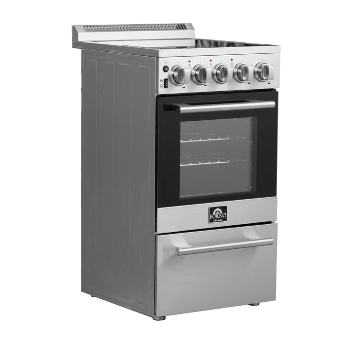 Forno Pallerno 20" 2.05 cu.ft. Freestanding Electric Range with 4 Elements in Stainless Steel (FFSEL6052-20)