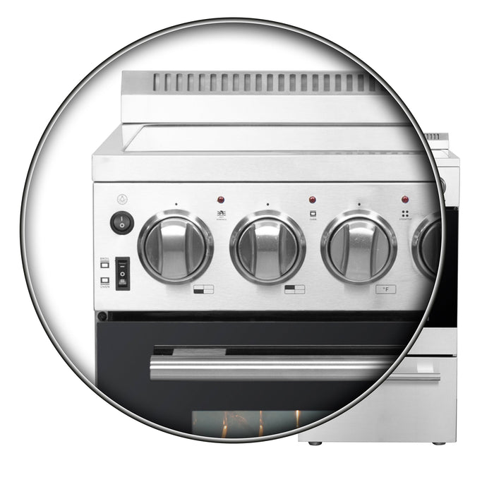 Forno Pallerno 20" 2.05 cu.ft. Freestanding Electric Range with 4 Elements in Stainless Steel (FFSEL6052-20)